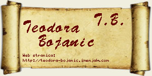 Teodora Bojanić vizit kartica